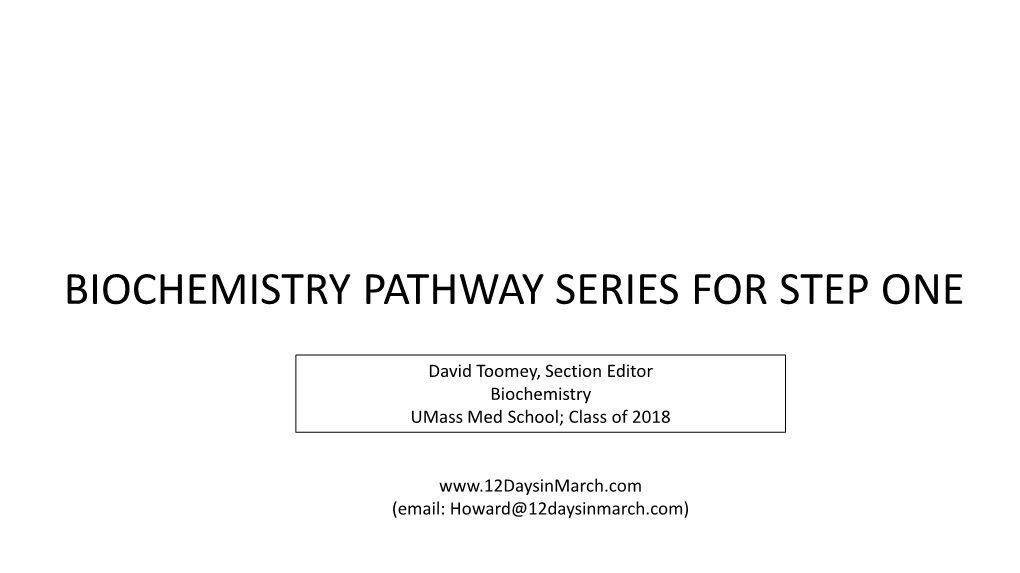 Fructose Intolerance • Fits Into Pathway for Glycolysis