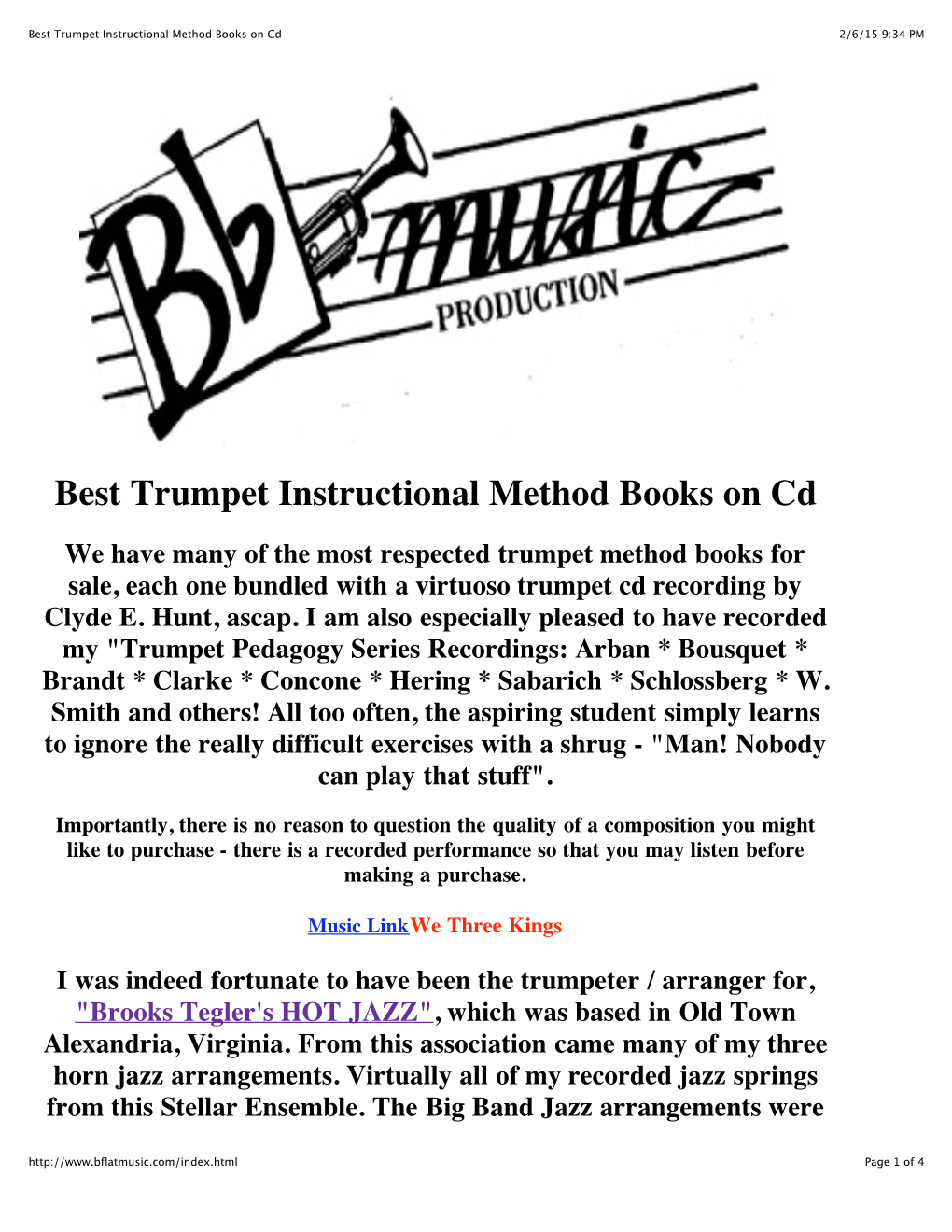 Best Trumpet Instructional Method Books on Cd 2/6/15 9:34 PM