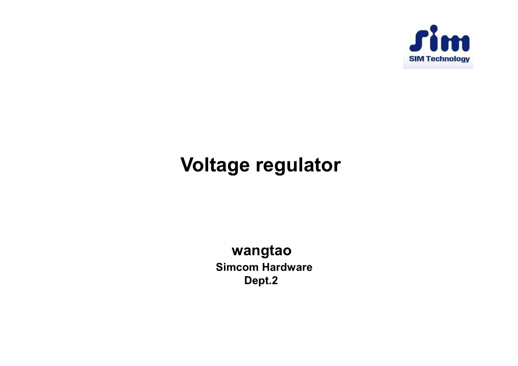 Voltage Regulator