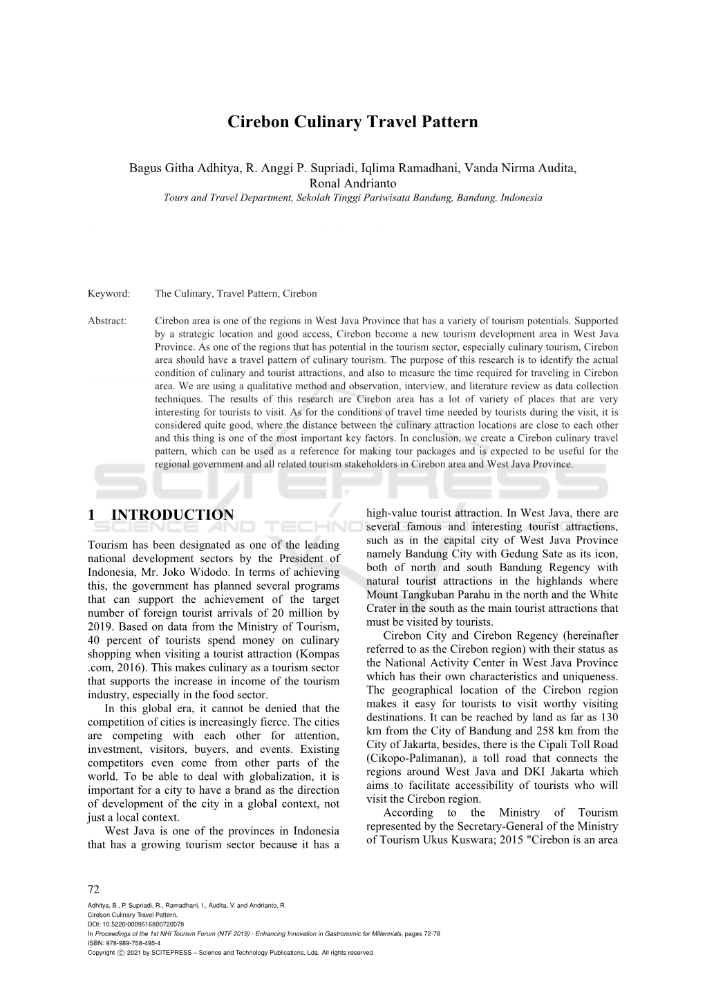 Cirebon Culinary Travel Pattern