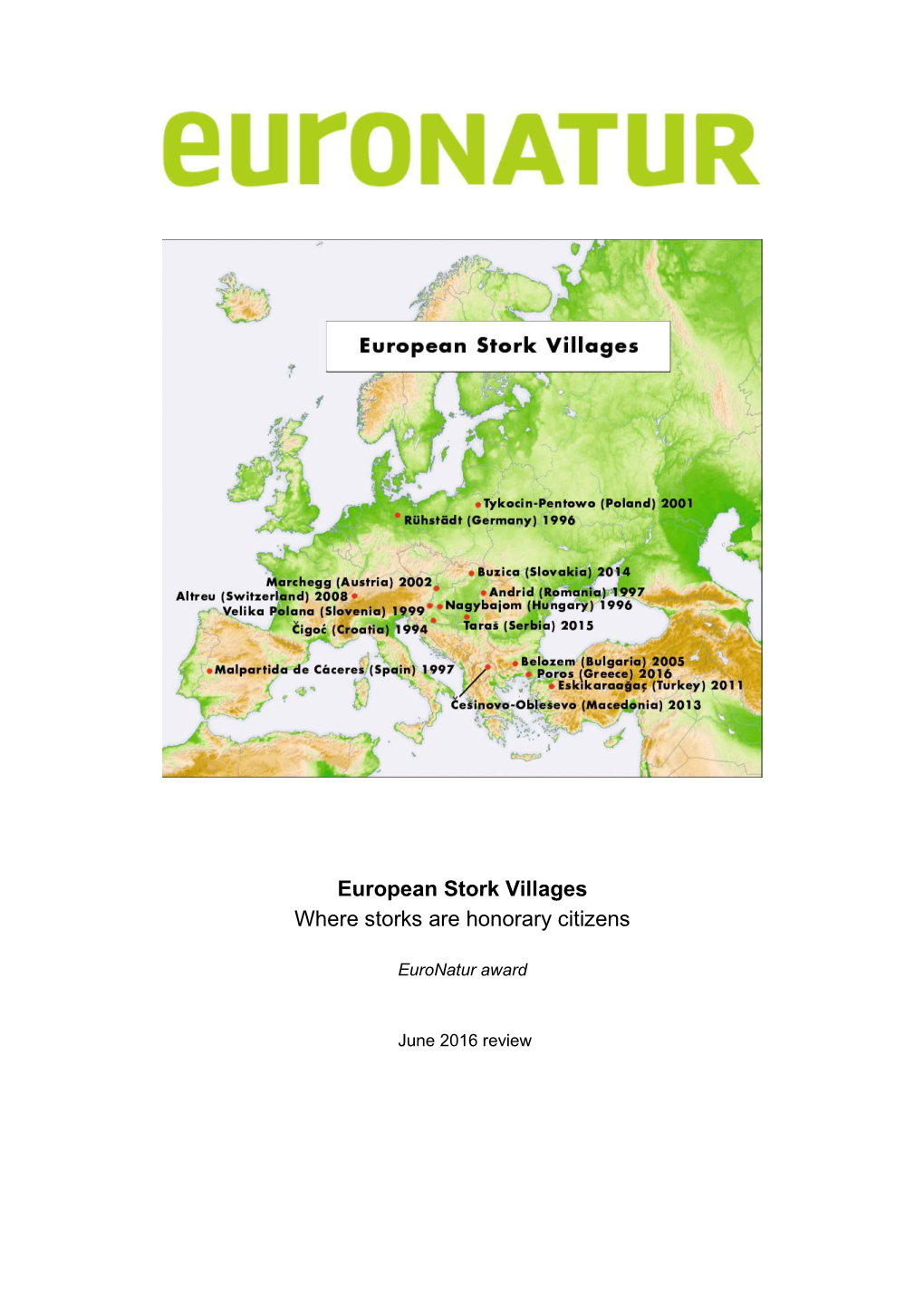 European Stork Villages Where Storks Are Honorary Citizens