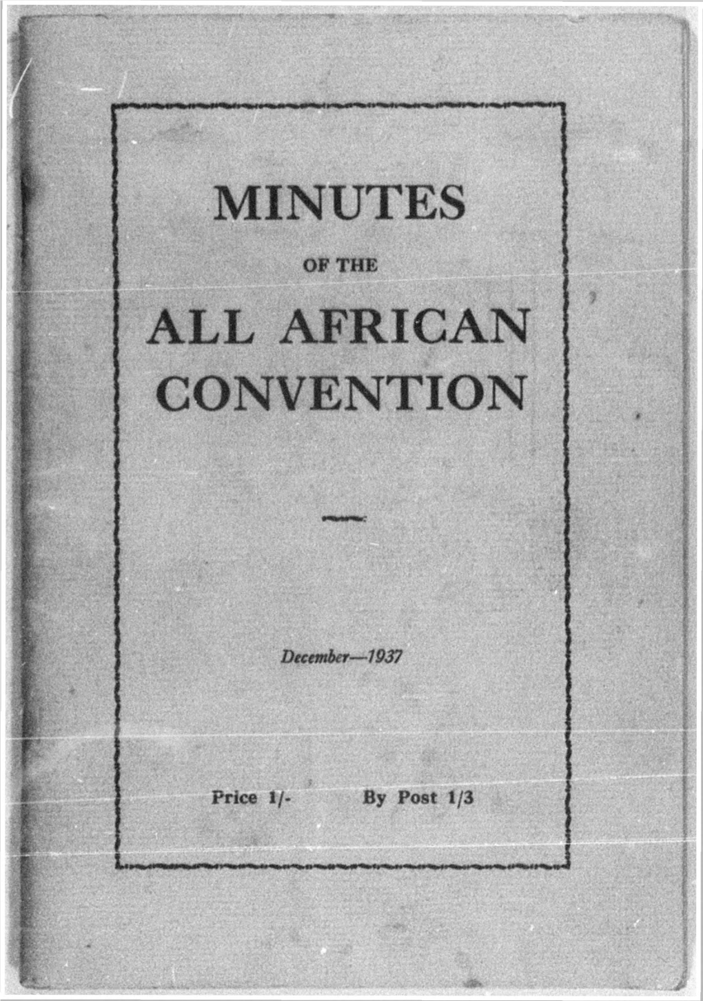 Minutes All African Convention