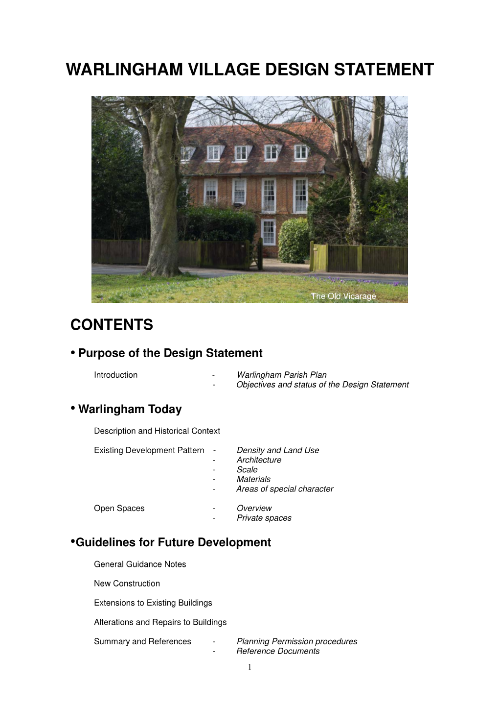 Warlingham Village Design Statement