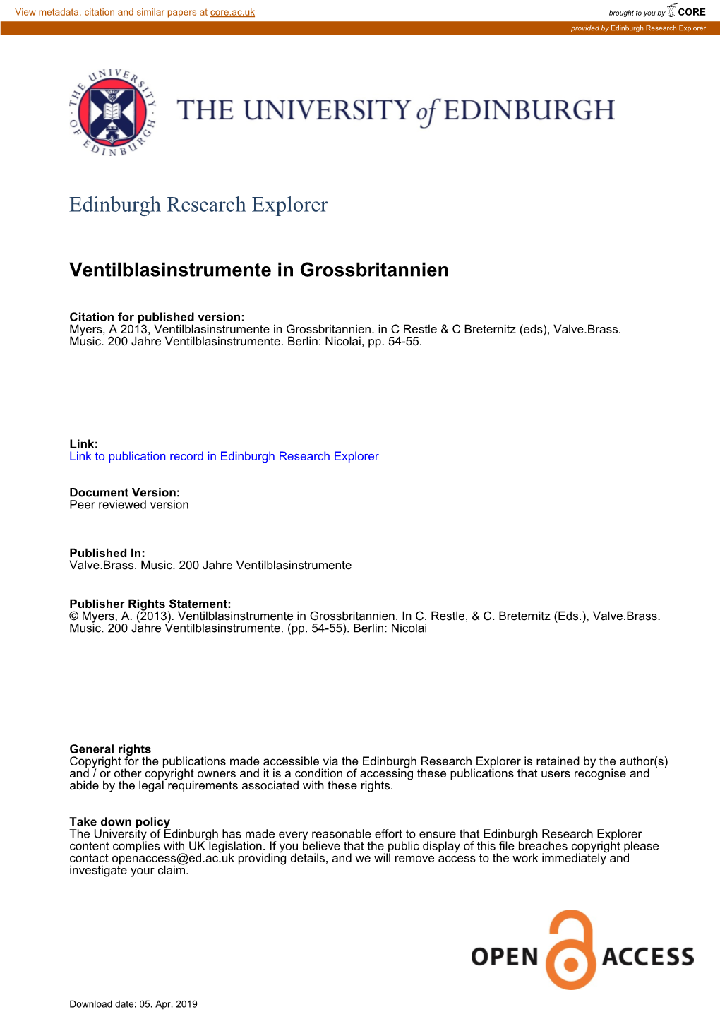 Edinburgh Research Explorer