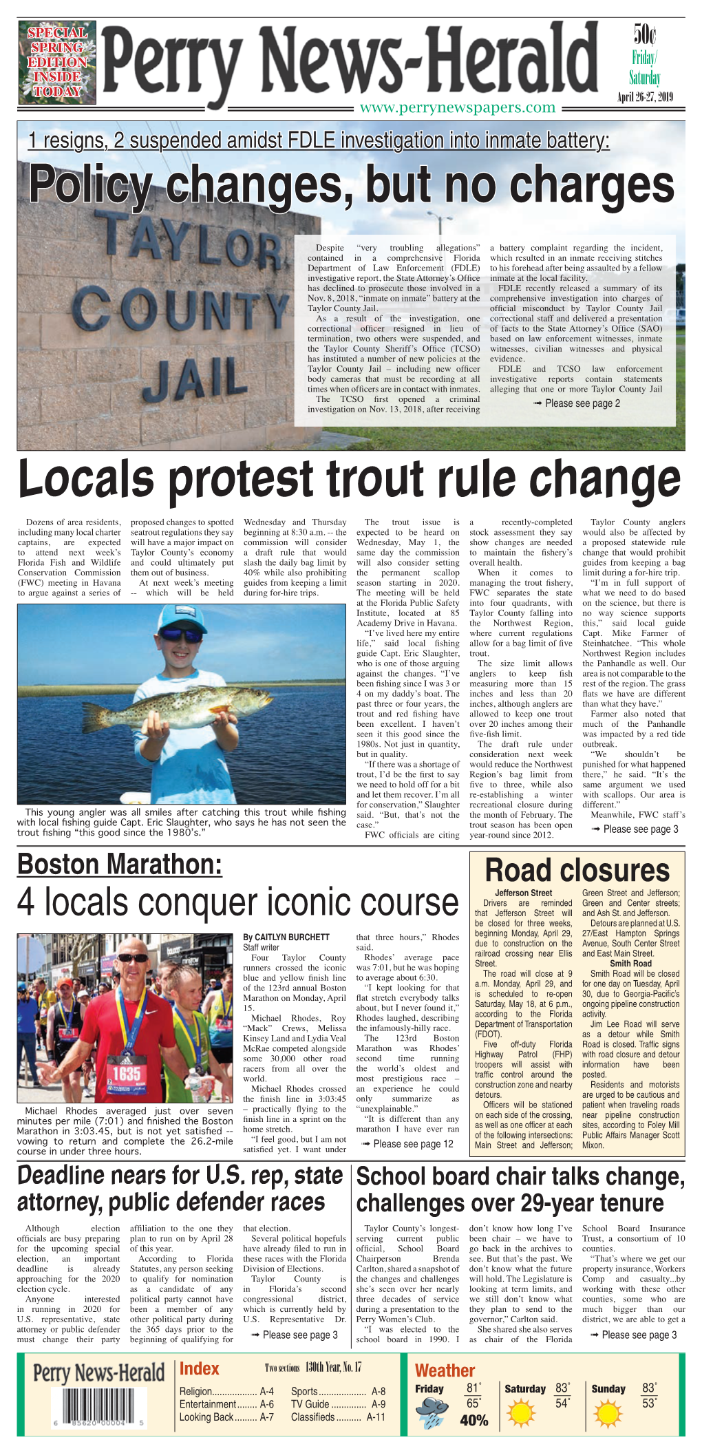 Locals Protest Trout Rule Change Policy Changes, but No Charges