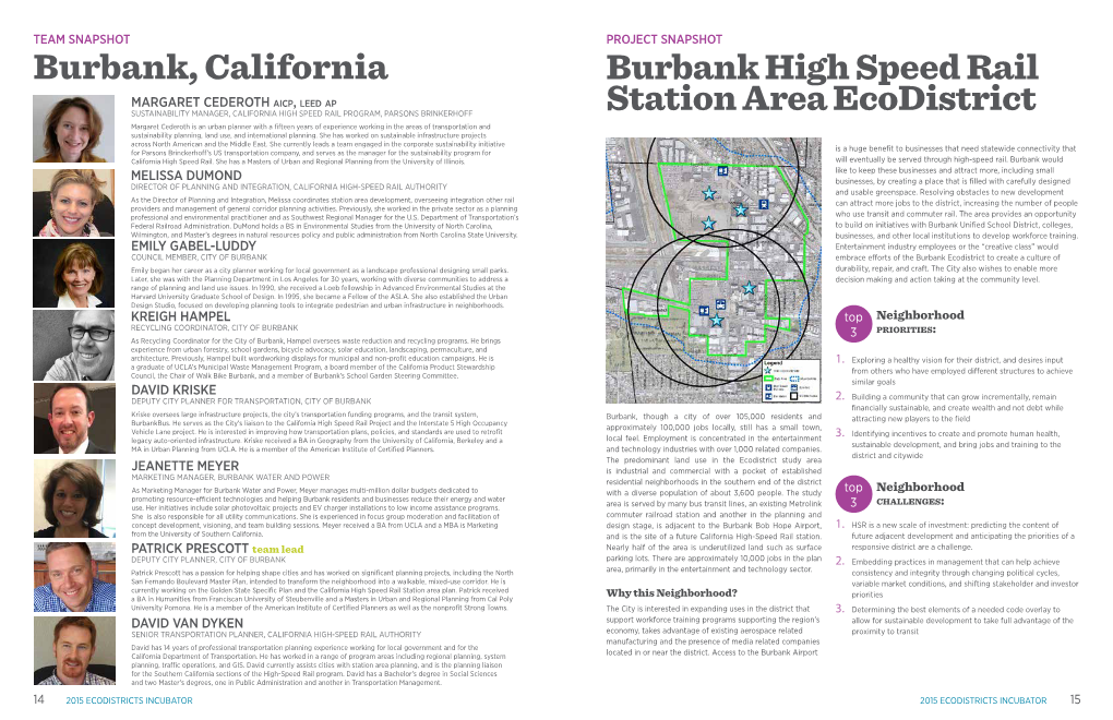 Burbank, California Burbank High Speed Rail Station Area Ecodistrict