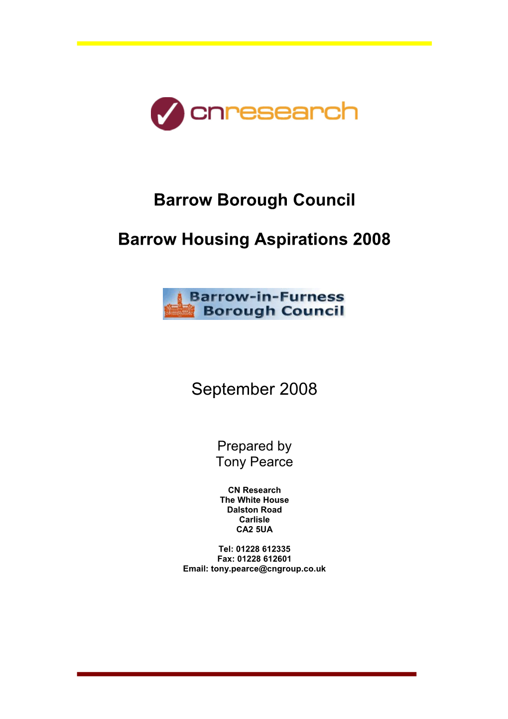 Barrow Housing Aspirations 2008