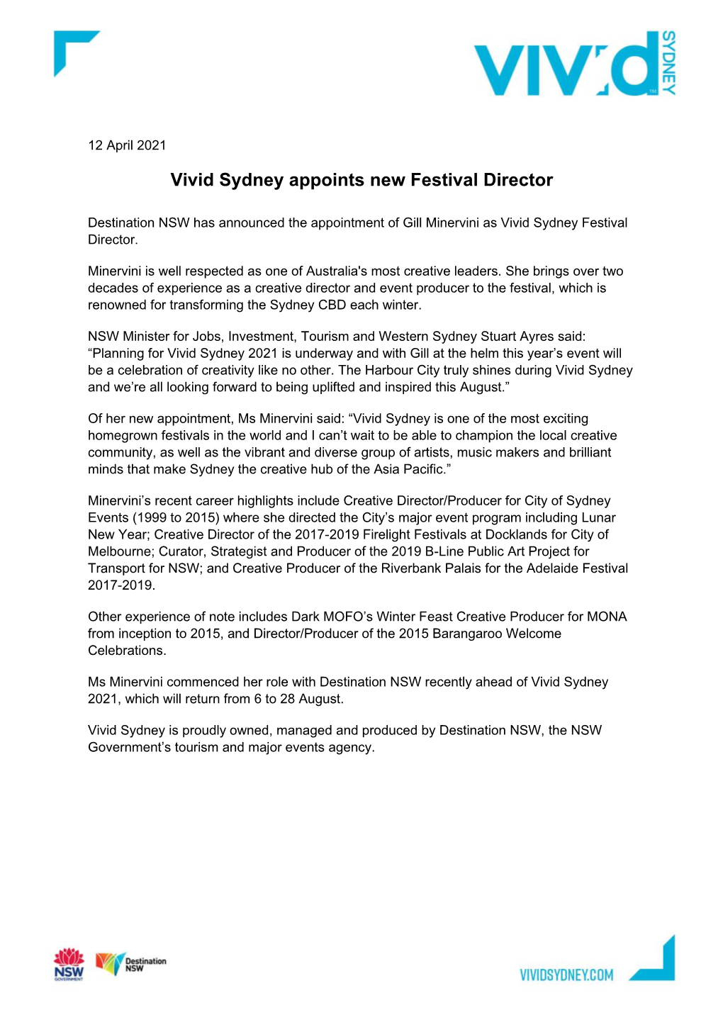 Vivid Sydney Appoints New Festival Director