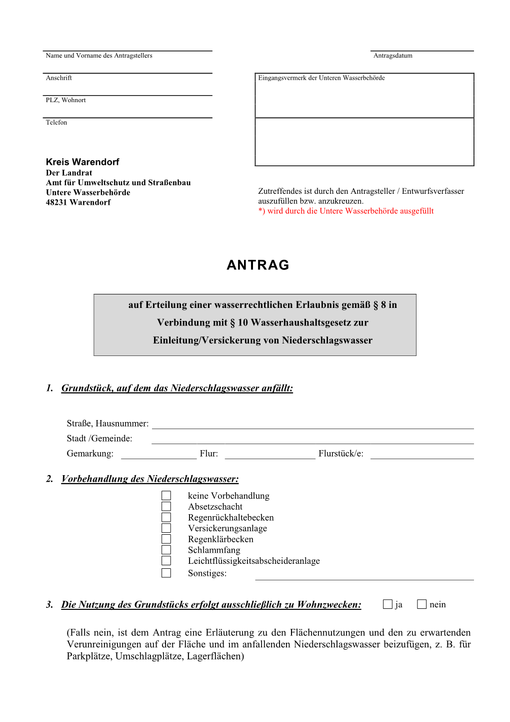 Antragstellers Antragsdatum