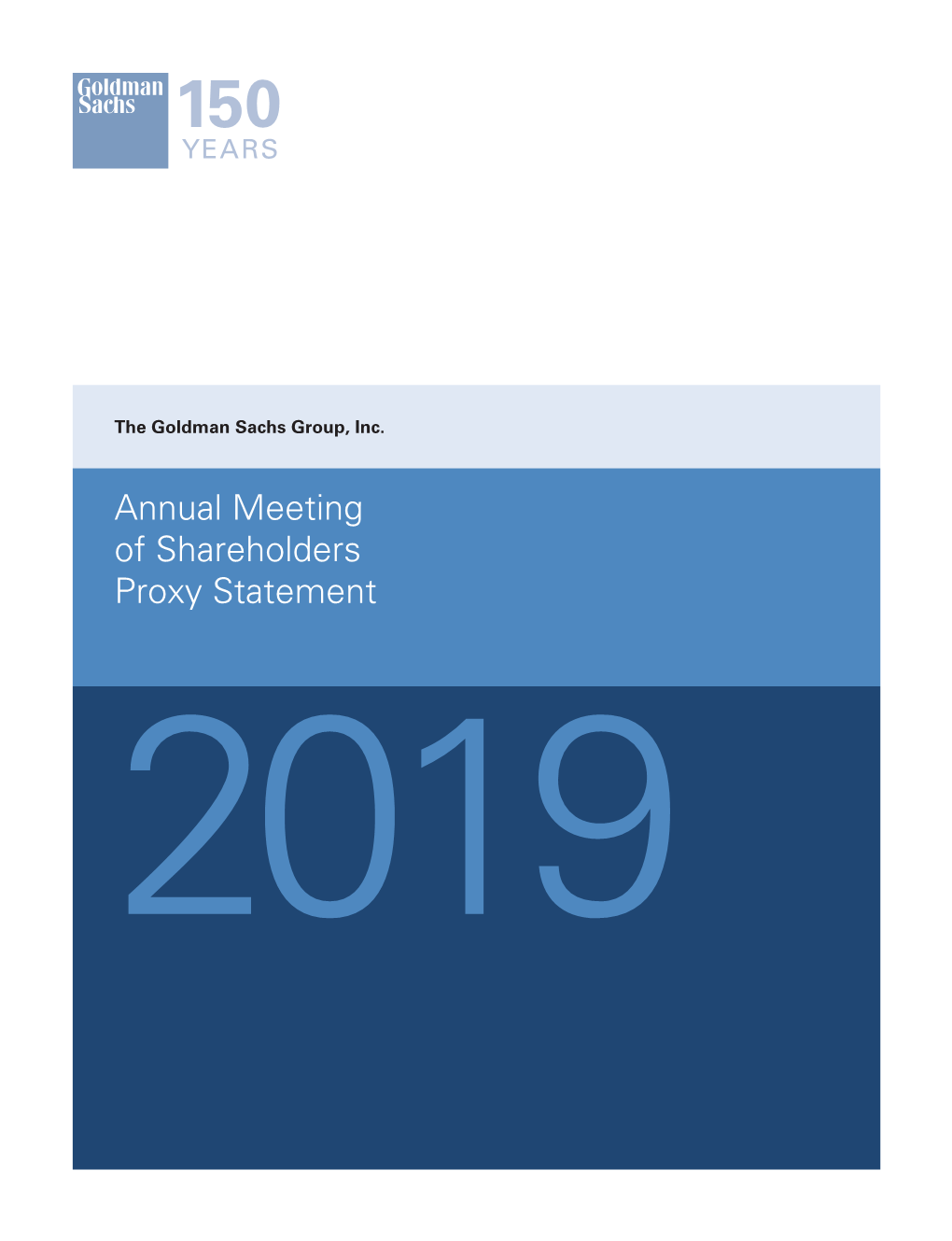 Proxy Statement for 2019 Annual Meeting of Shareholders