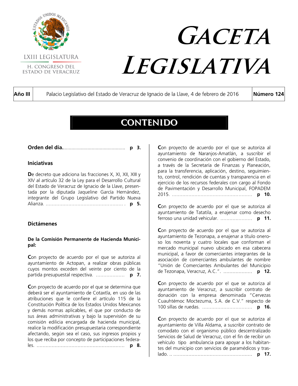 Gaceta Legislativa