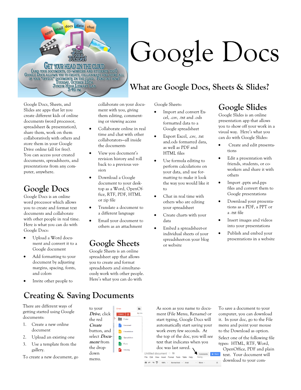 What Are Google Docs, Sheets & Slides?