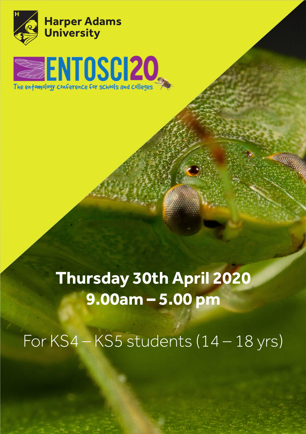 Thursday 30Th April 2020 9.00Am – 5.00 Pm for KS4 – KS5 Students (14 – 18 Yrs)