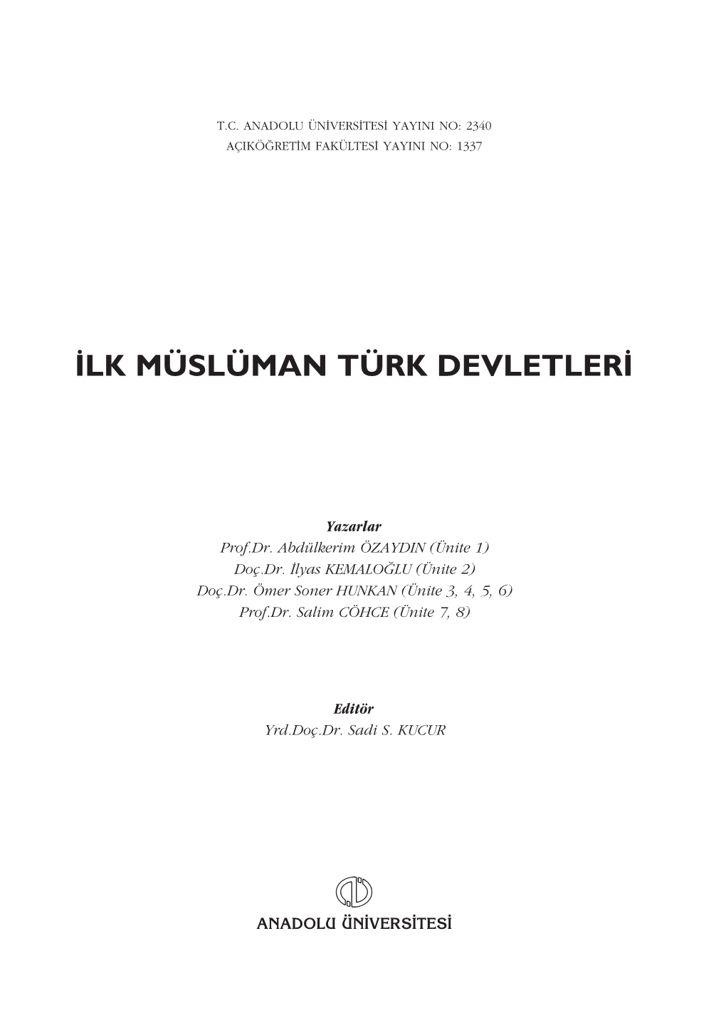 ‹Lk Müslüman Türk Devletler‹