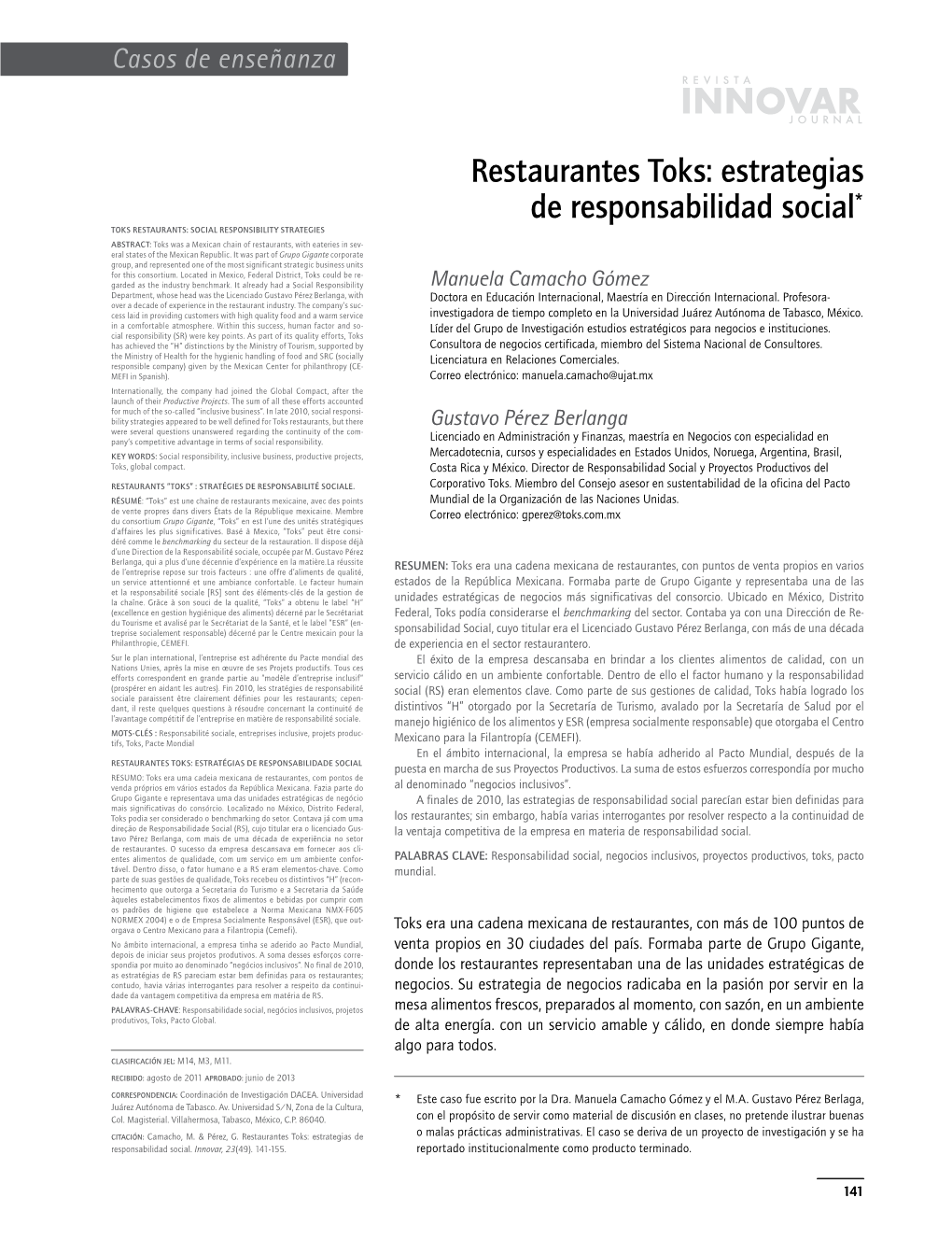 Restaurantes Toks: Estrategias De Responsabilidad Social