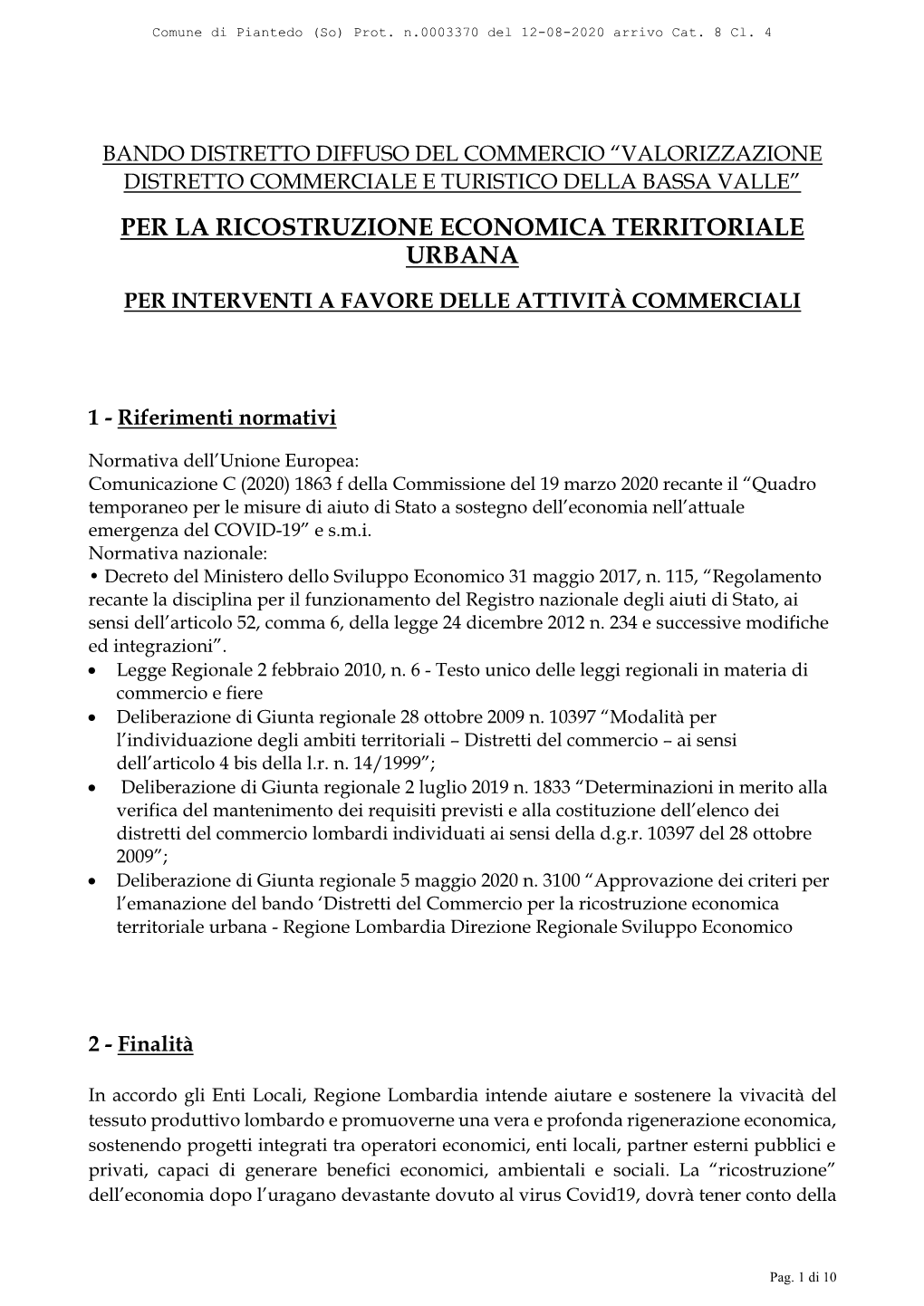 Per La Ricostruzione Economica Territoriale Urbana