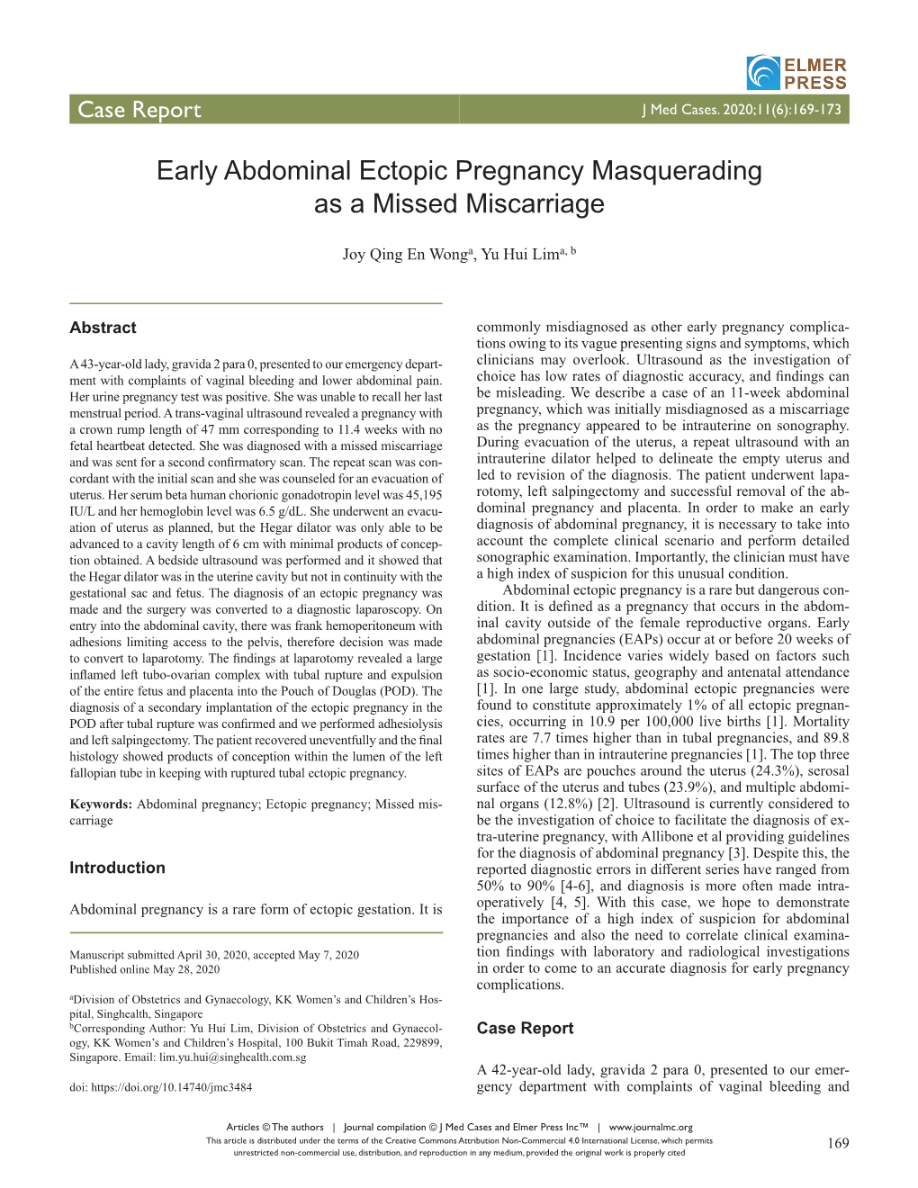 Early Abdominal Ectopic Pregnancy Masquerading As a Missed Miscarriage