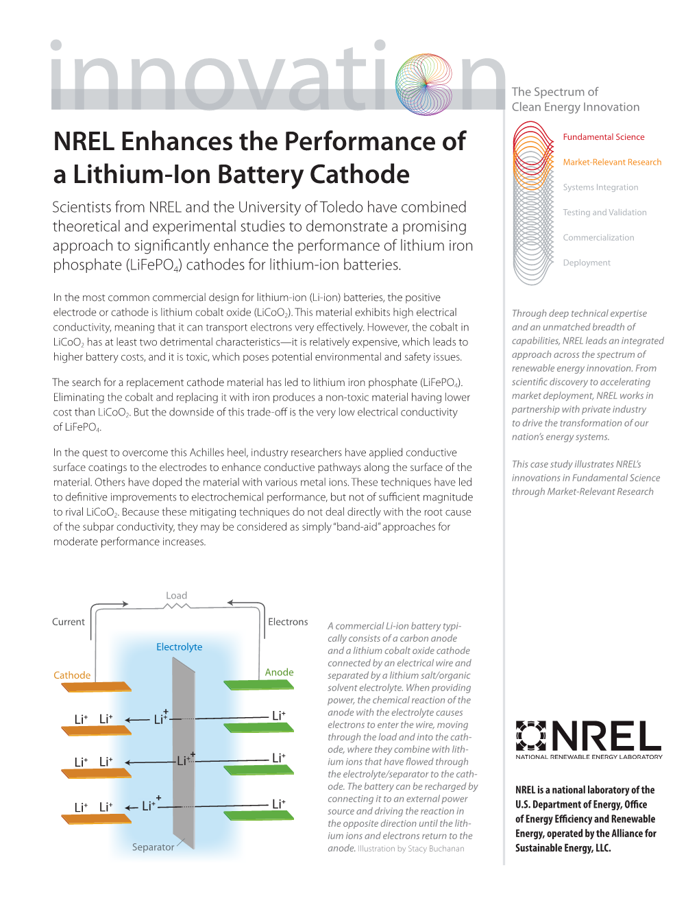 NREL Enhances the Performance of a Lithium-Ion Battery Cathode