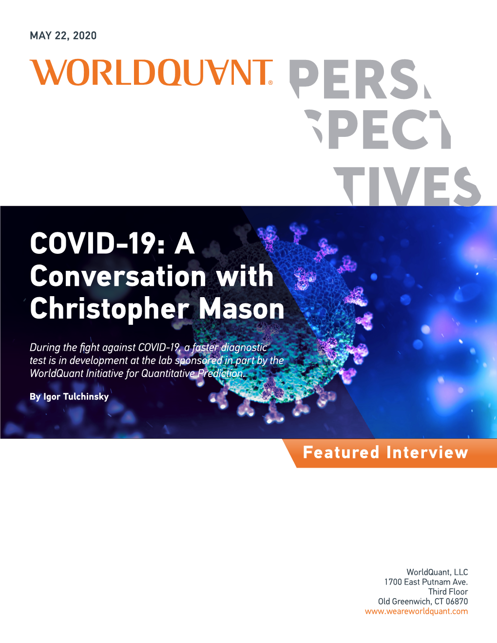 COVID-19: a Conversation with Christopher Mason
