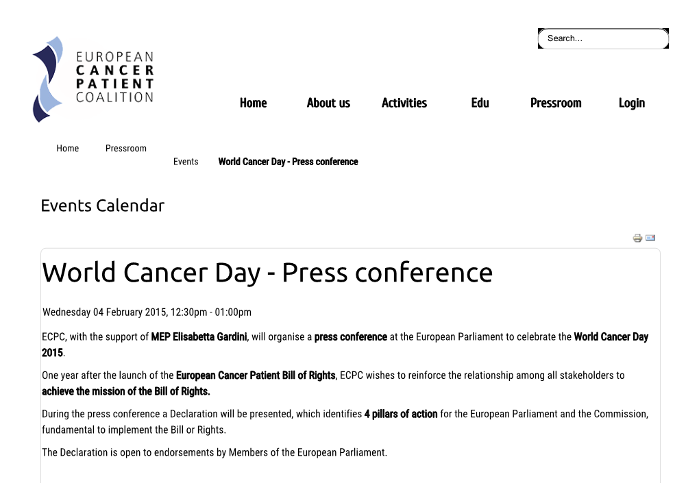 World Cancer Day - Press Conference