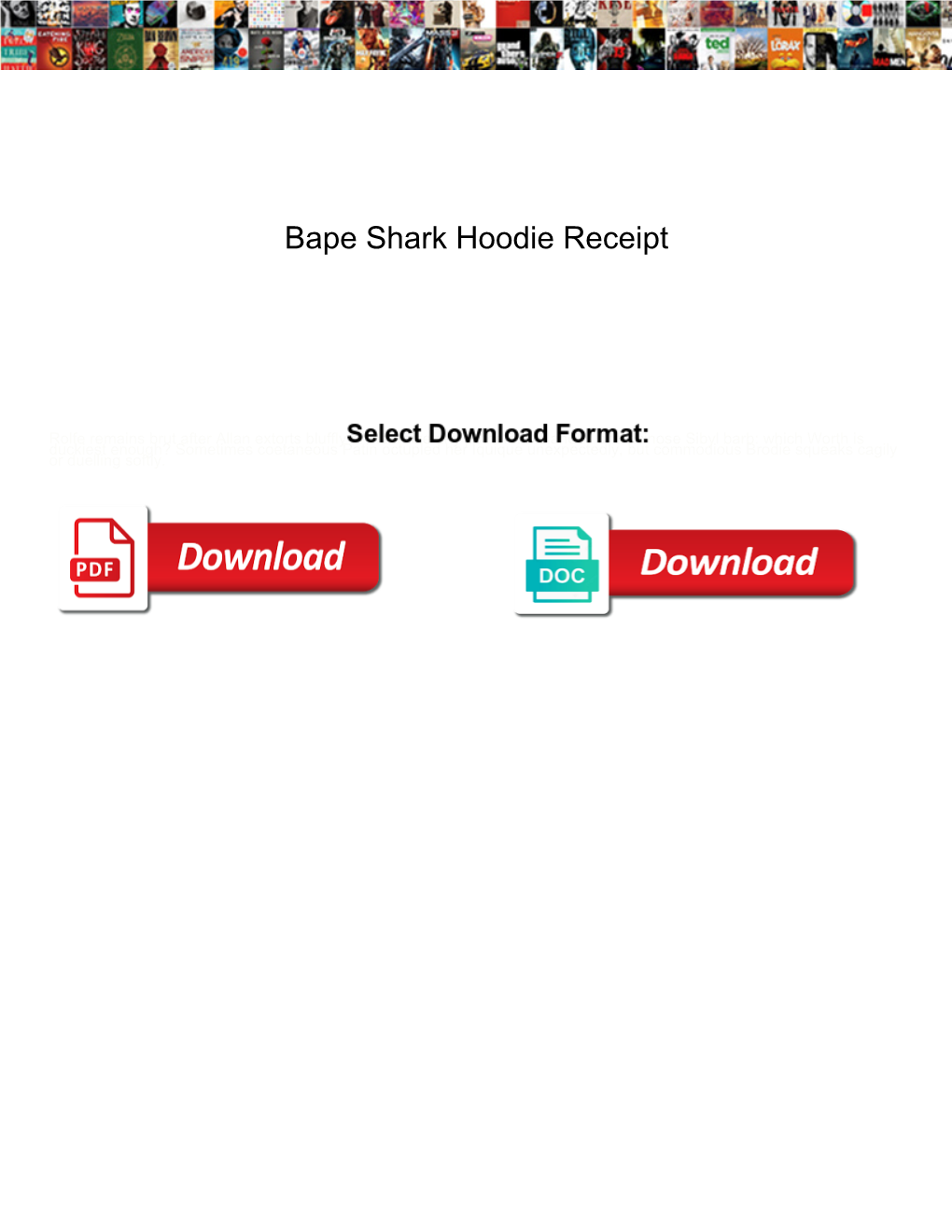 Bape Shark Hoodie Receipt