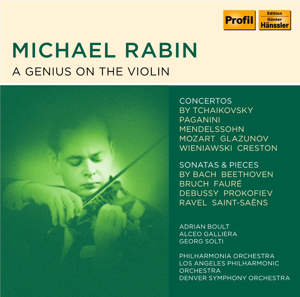 Michael Rabin a Genius on the Violin