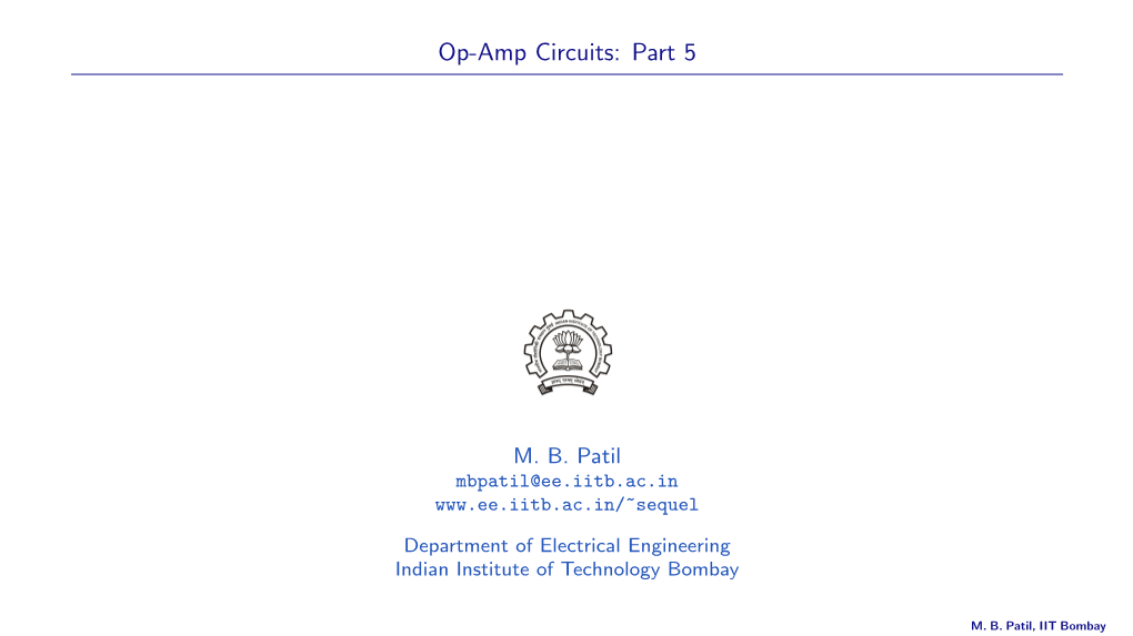 Op-Amp Circuits: Part 5