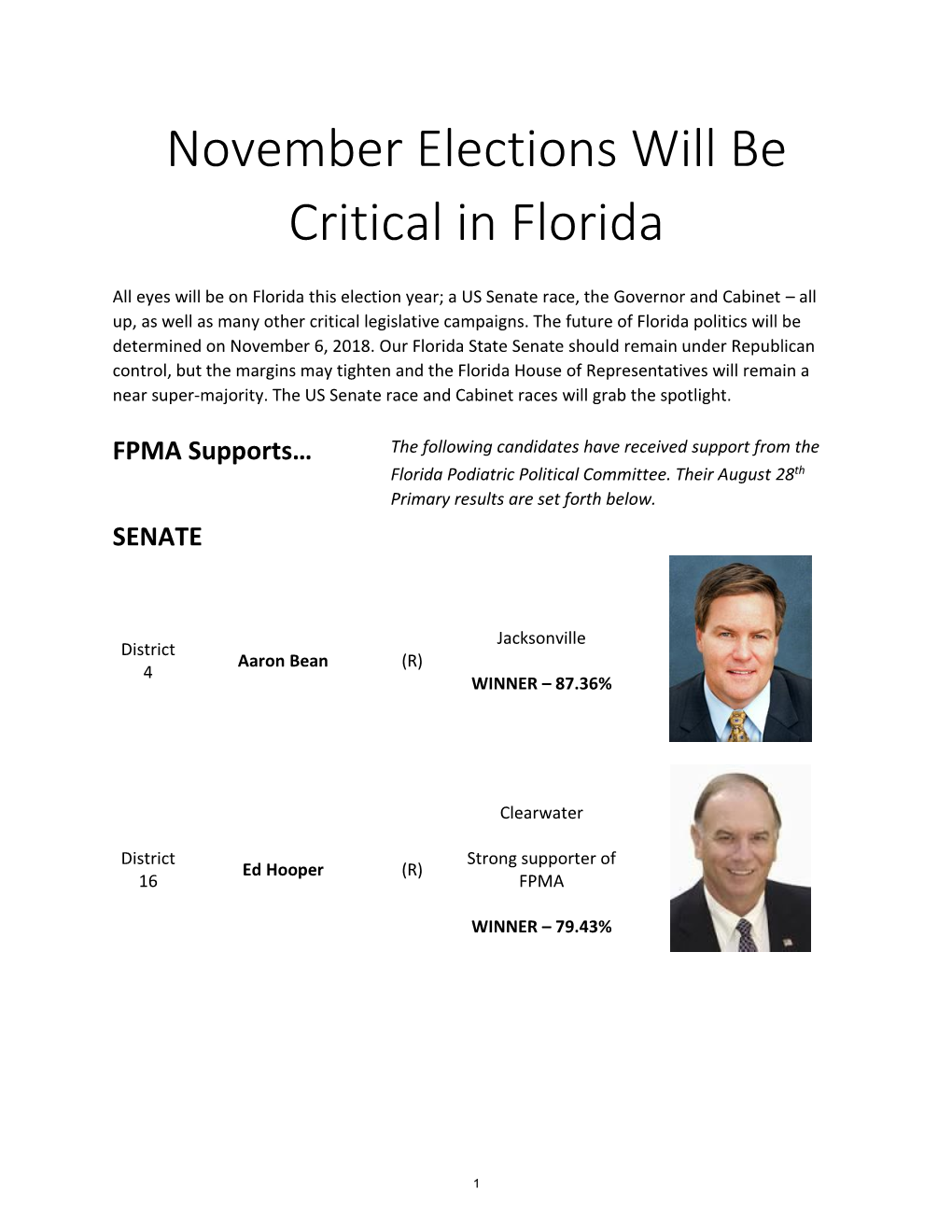 November Elections Will Be Critical in Florida