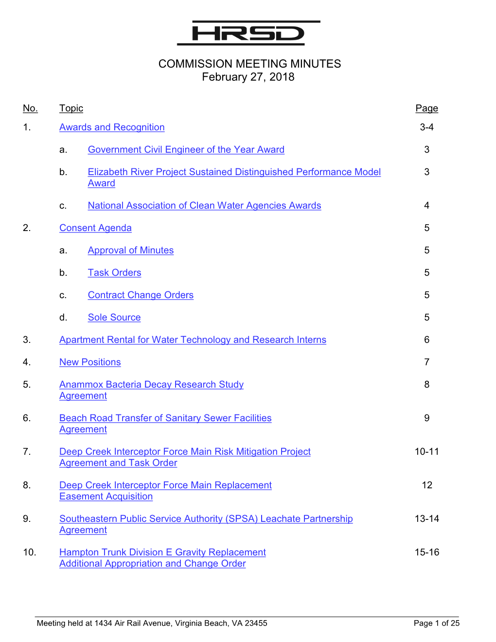 COMMISSION MEETING MINUTES February 27, 2018