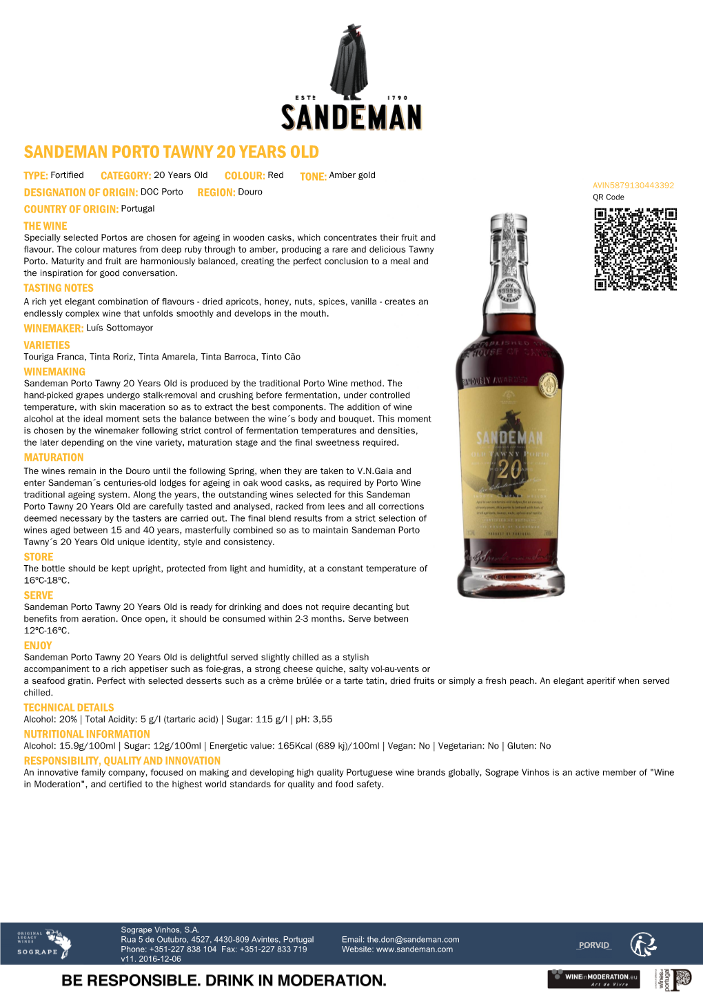 Sandeman Porto Tawny 20 Years