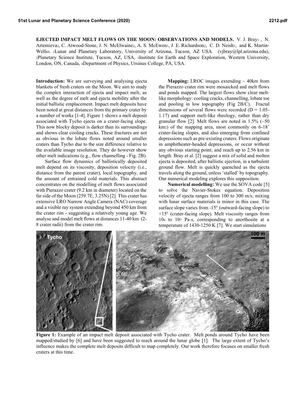 Ejected Impact Melt Flows on the Moon: Observations and Models