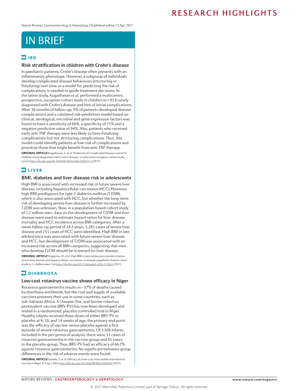 Risk Stratification in Children with Crohn's Disease