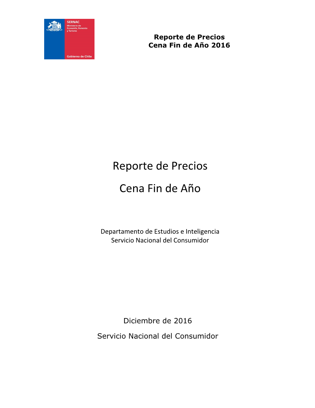 Reporte De Precios Cena Fin De Año 2016