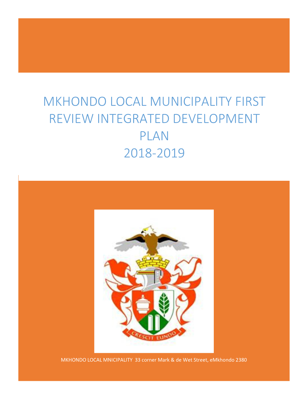 Mkhondo Local Municipality 2018/19