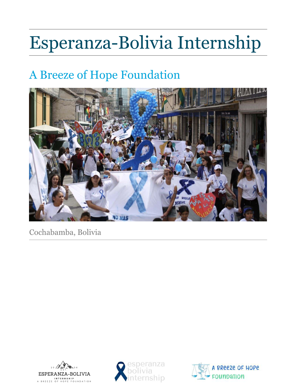 Bolivia Internship Program.Working Draft