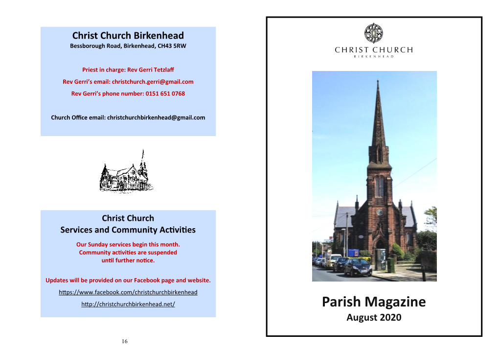 Parish Magazine August 2020