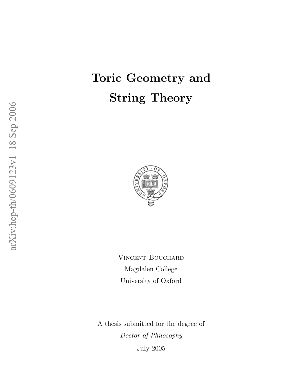 Toric Geometry and String Theory