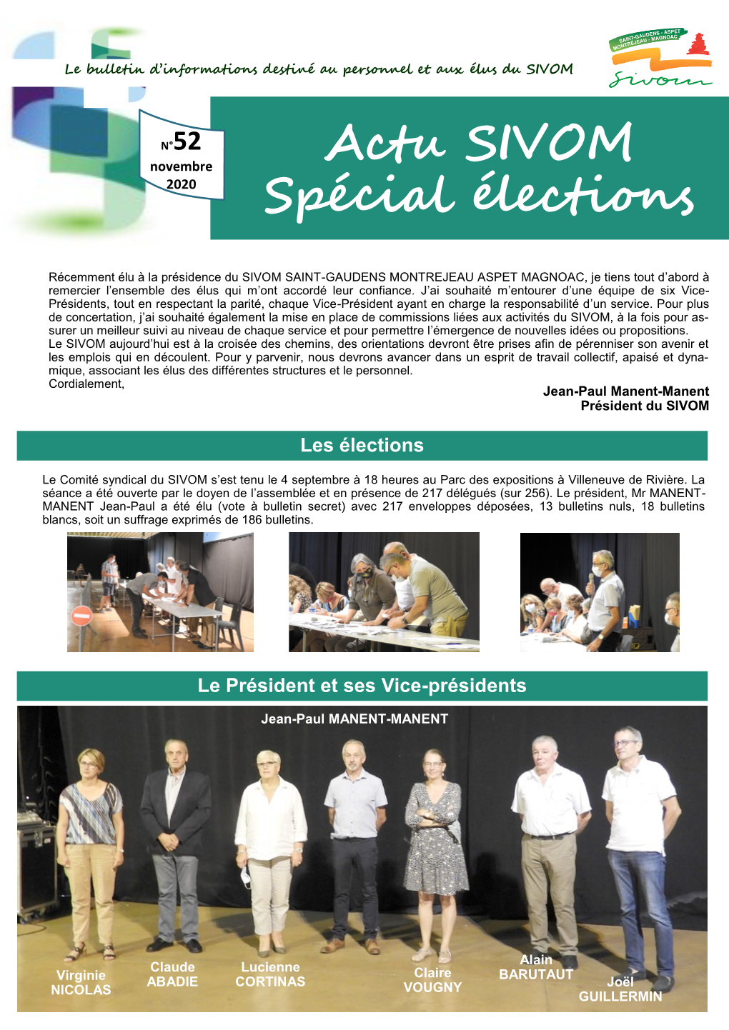 Actu SIVOM Spécial Élections