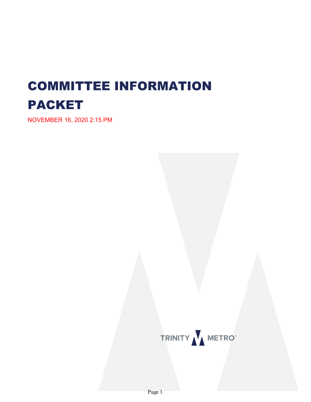 Committee Information Packet