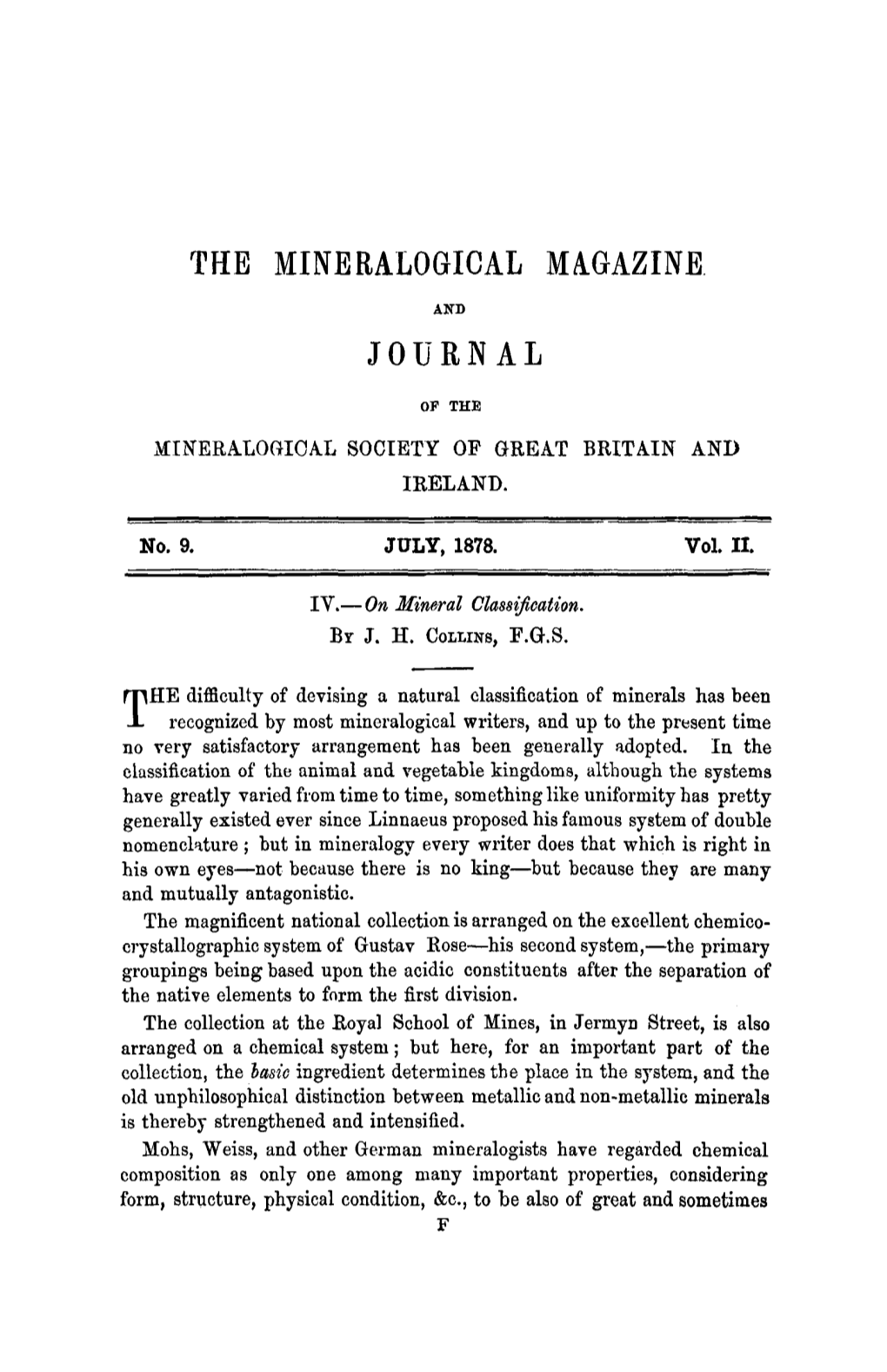 The Mineralogical Magazine Journal