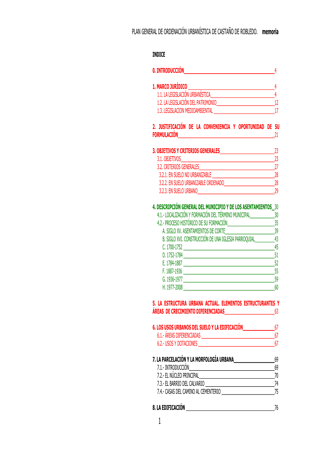 Plan General De Ordenación Urbanística De Castaño De Robledo