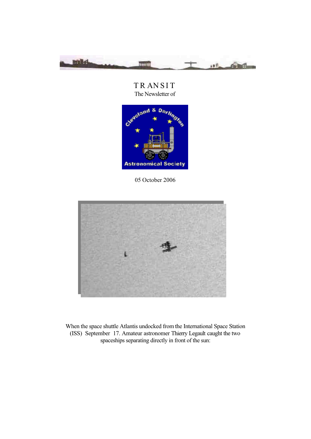 TRANSIT the Newsletter Of