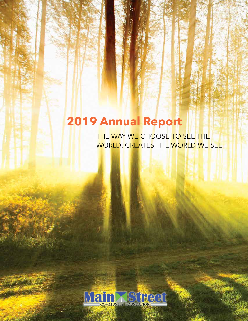 2019 Annual Report the Way We Choose to See the World, Creates the World We See Highlights of 2019
