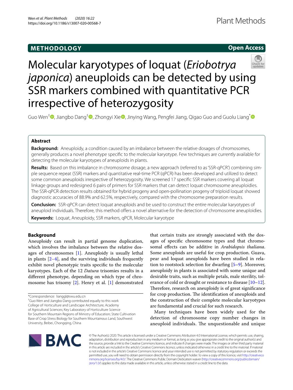 Molecular Karyotypes of Loquat (Eriobotrya