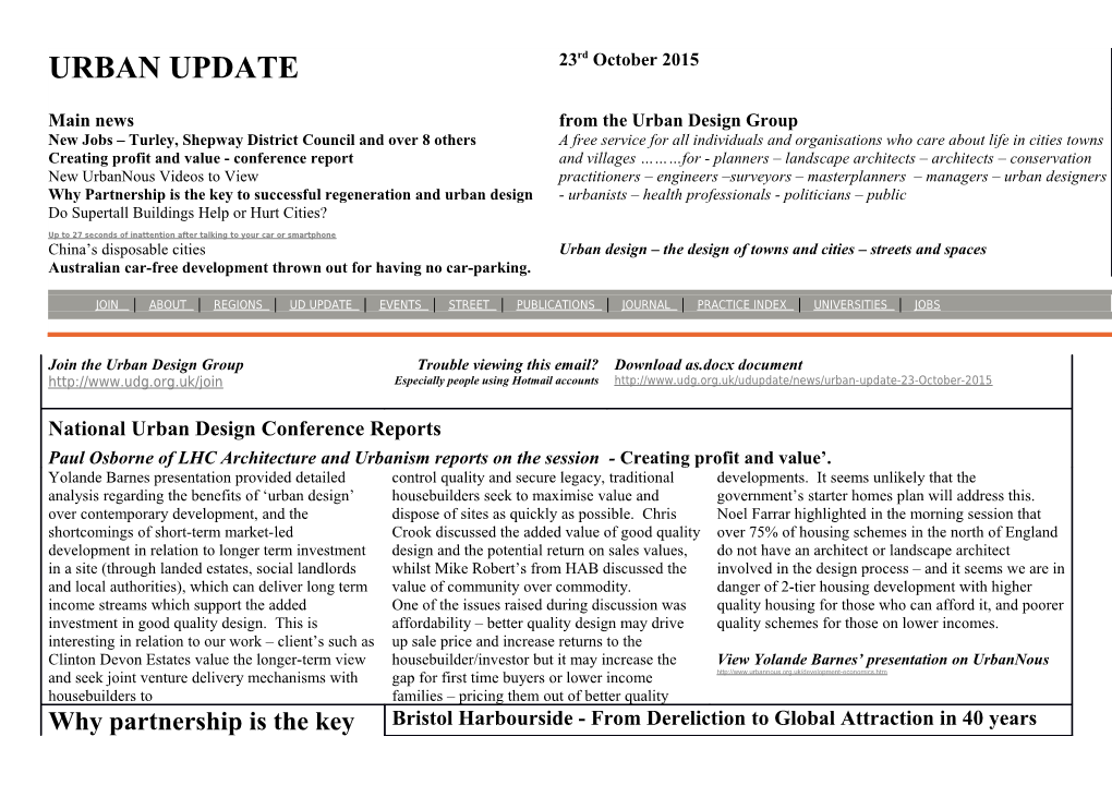 West Midlands Urban Design Forum