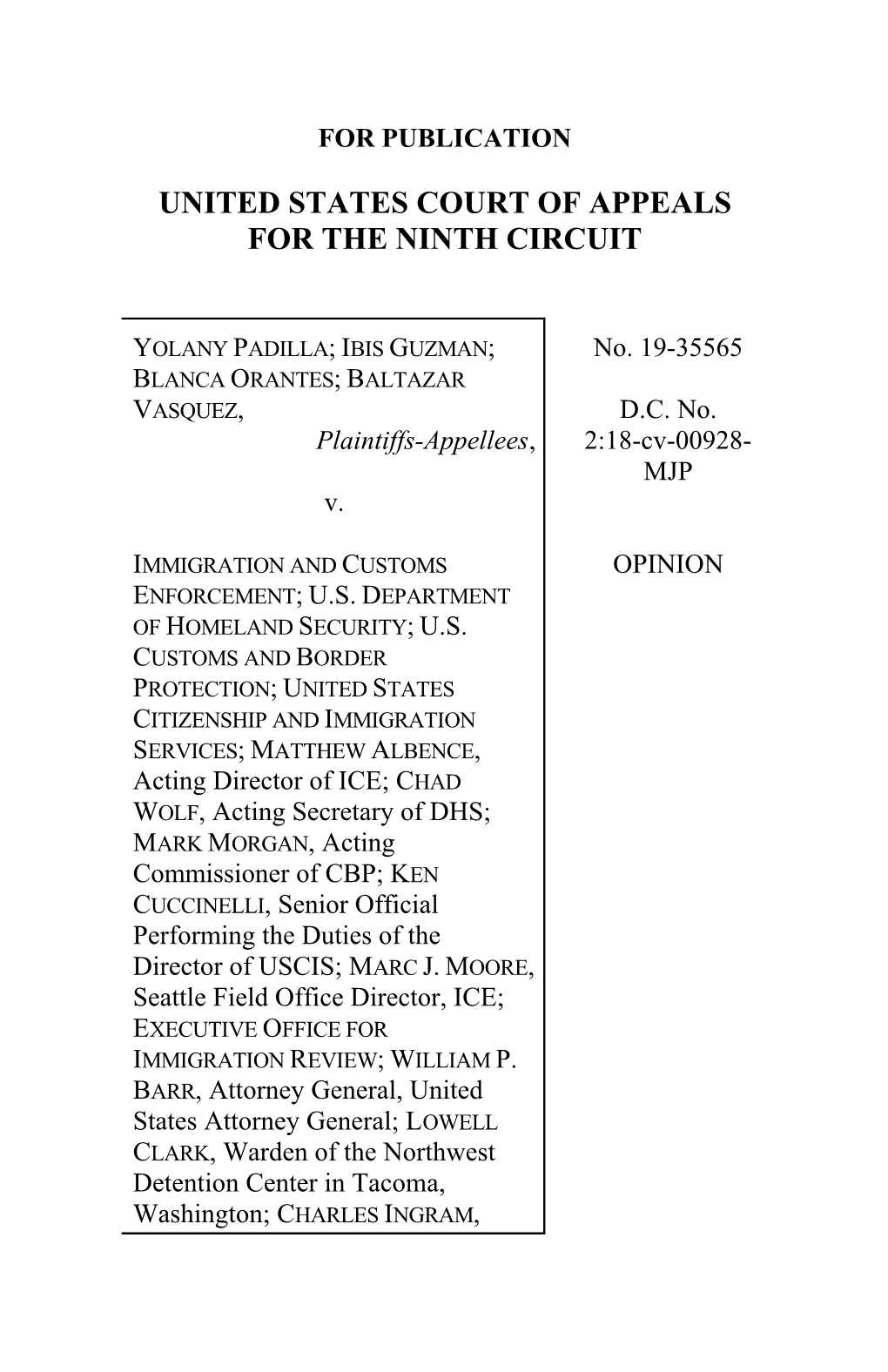 Padilla V. Immigration and Customs Enforcement