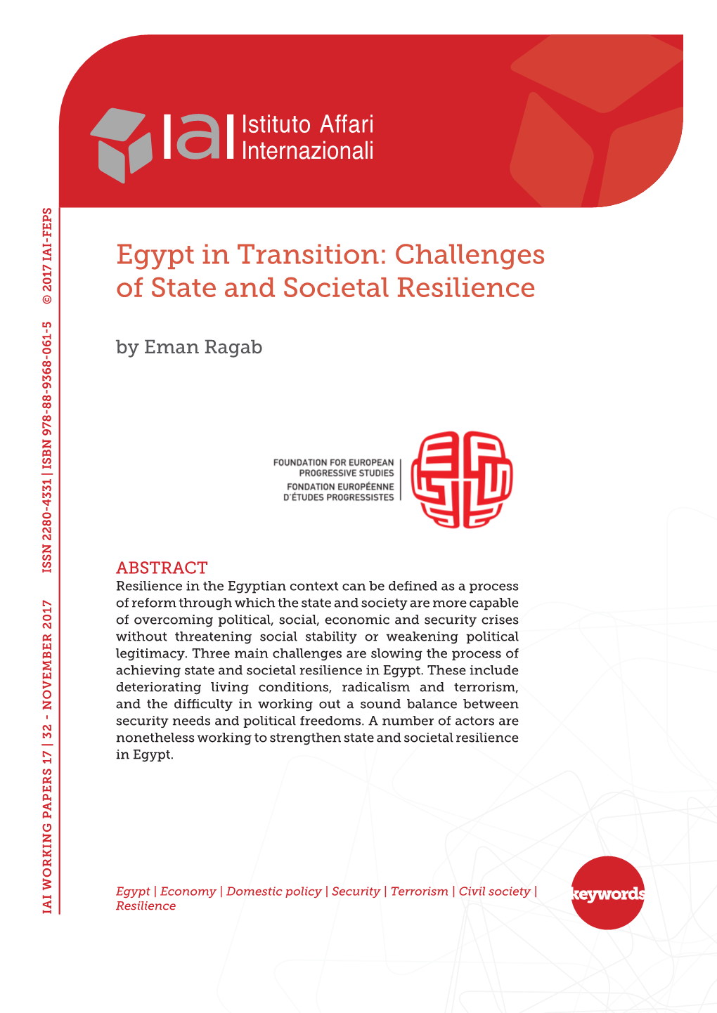 Egypt in Transition: Challenges of State and Societal Resilience