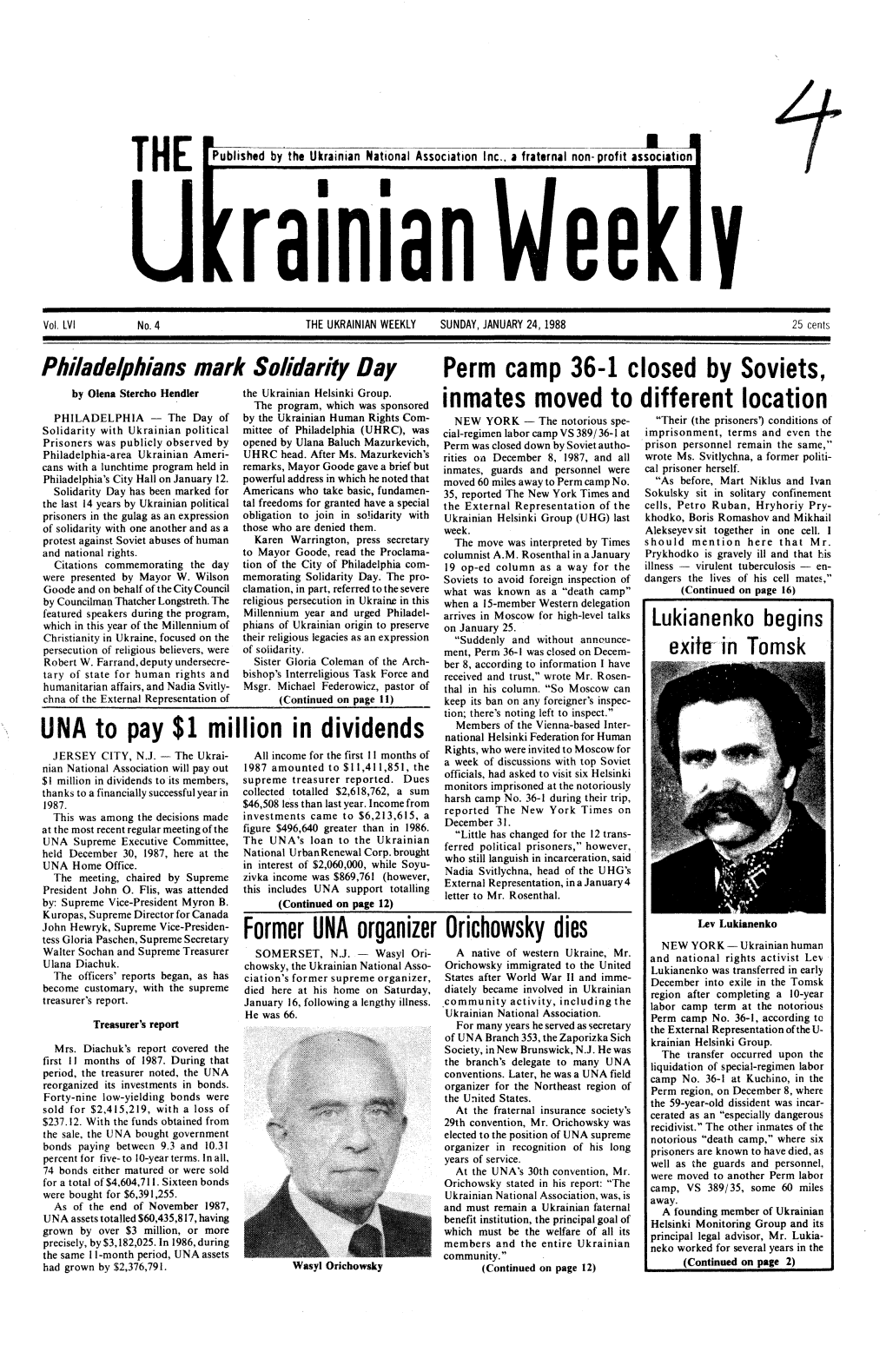 The Ukrainian Weekly 1988, No.4