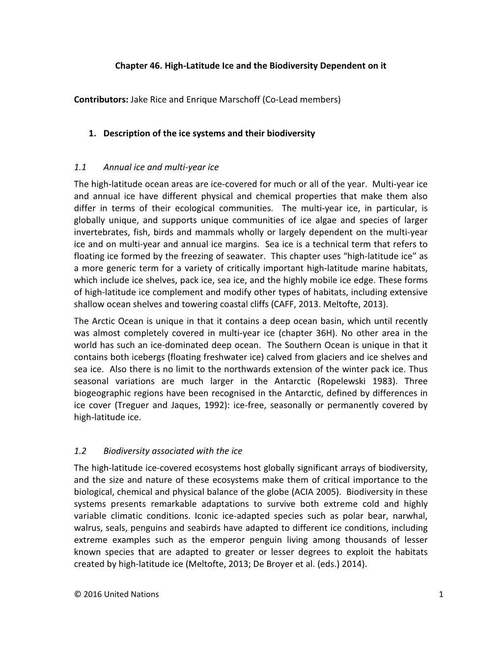 Chapter 46 High-Latitude Ice and the Biodiversity