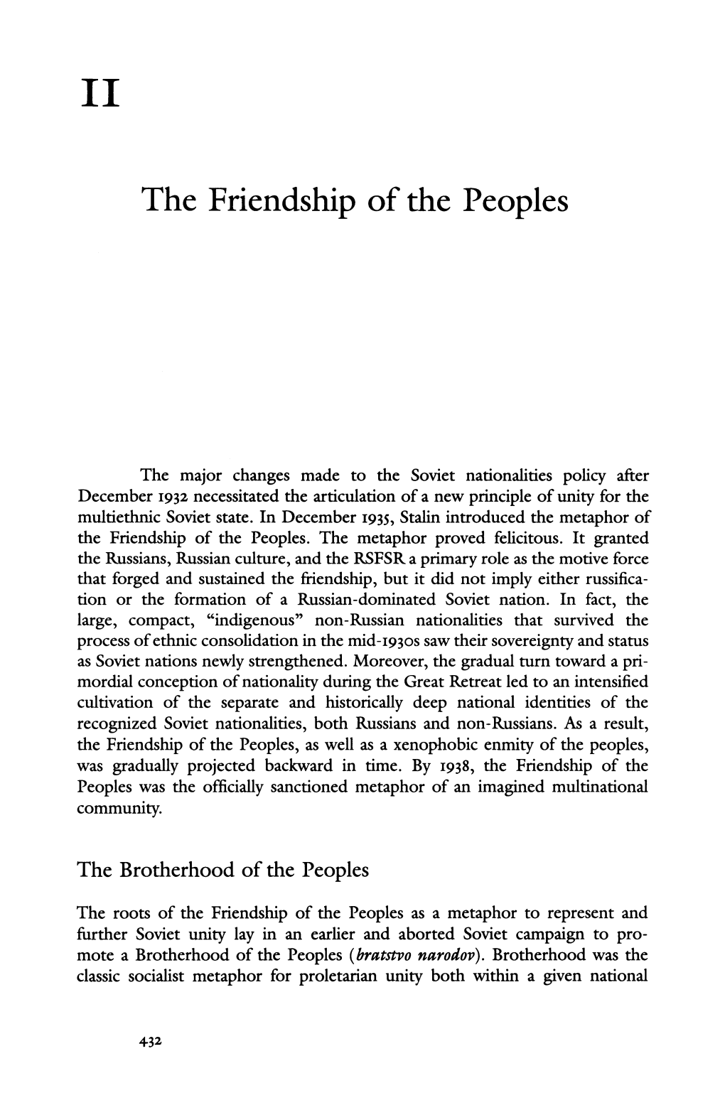 The Friendship of the Peoples